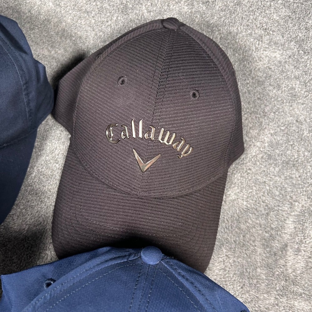 Callaway Golf Hat Bundle Set of 4 Navy Royal Blue Black Pink Adjustable Caps - Picture 4 of 15